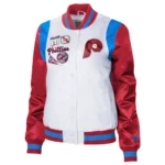 Endzone Philadelphia Phillies White-Red Satin Jacket