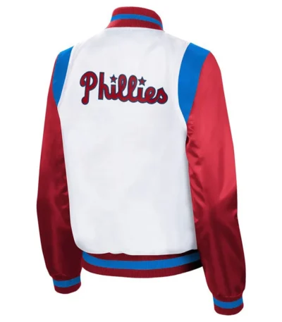 Endzone Philadelphia Phillies White-Red Satin Jacket
