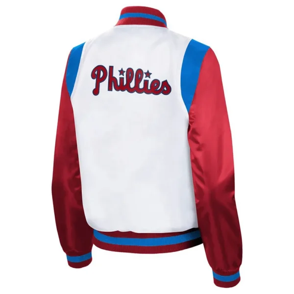 Endzone Philadelphia Phillies White-Red Satin Jacket