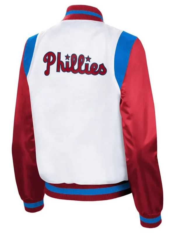 Endzone Philadelphia Phillies White-Red Satin Jacket