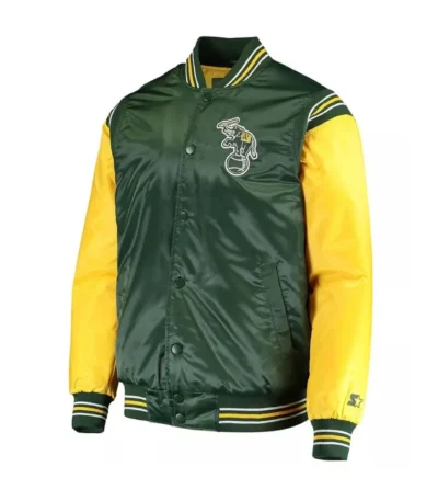 Enforce Oakland Athletics Varsity Satin Jacket
