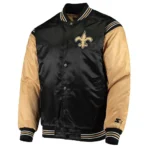 Enforcer New Orleans Saints Black-Gold Satin Jacket