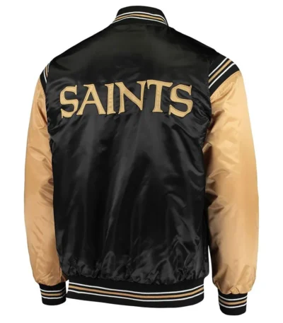 Enforcer New Orleans Saints Black-Gold Satin Jacket