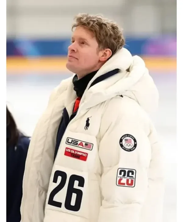 Olympics 2026 Evan Bates Team USA Flagbearer Jacket