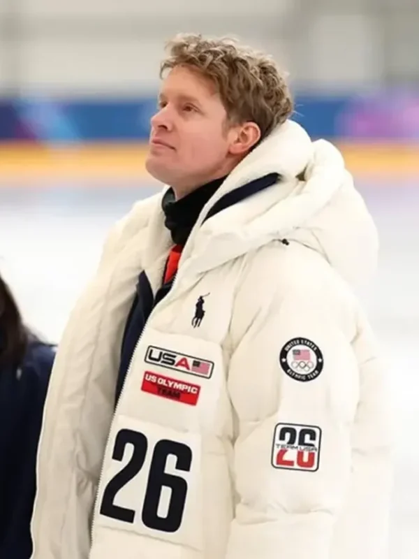 Olympics 2026 Evan Bates Team USA Flagbearer Jacket