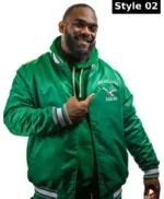 Exclusive Eagles Kelly Green Starter Jacket