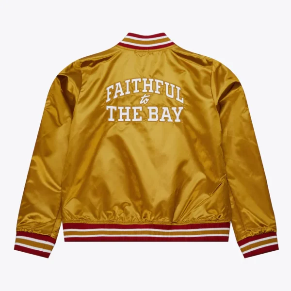 Faithful to The Bay San Francisco 49ers Gold Satin Jacket