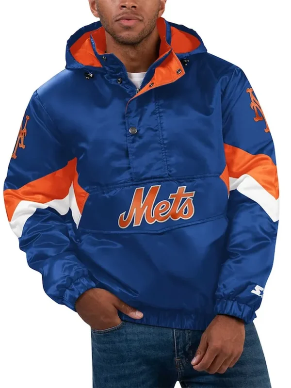 Force Play II New York Mets Hoodie Half-Zip Jacket