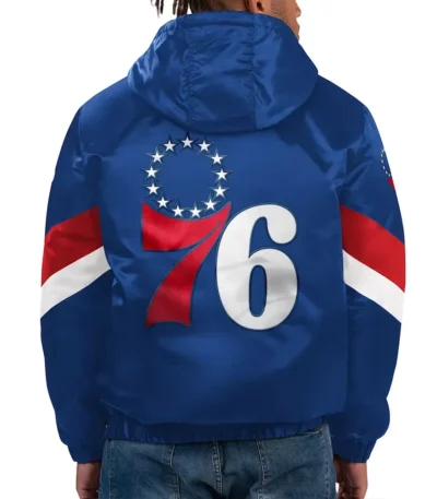 Force Play II Philadelphia 76ers Half-Zip Hooded Jacket