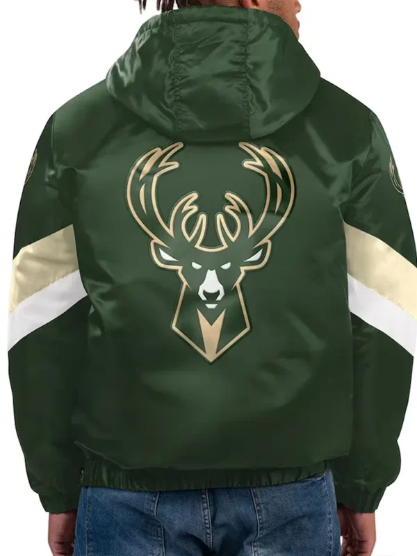 Force Play Ii Milwaukee Bucks Half-zip Hooded Jacket