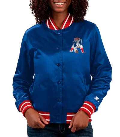 Full Count New England Patriots Blue Satin Jacket