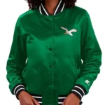 Full Count Philadelphia Eagles Green Satin Jacket