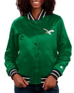 Full Count Philadelphia Eagles Green Satin Jacket