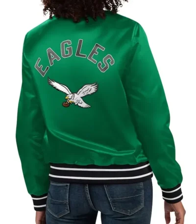 Full Count Philadelphia Eagles Green Satin Jacket