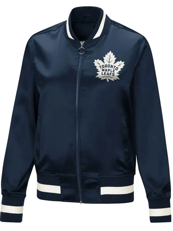 G-III 4 Toronto Maple Leafs Blue Satin Jacket