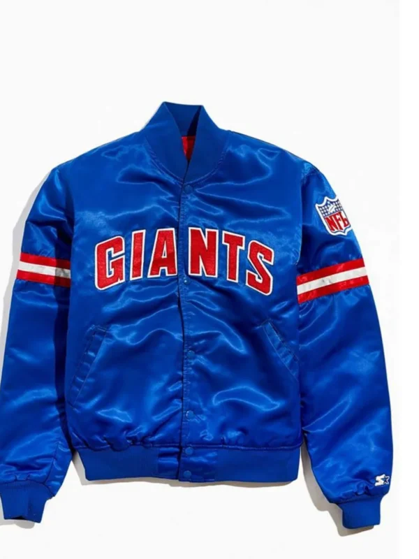 Giants New York Blue and White Satin Jacket