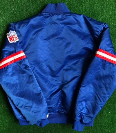 Giants New York Blue and White Satin Jacket