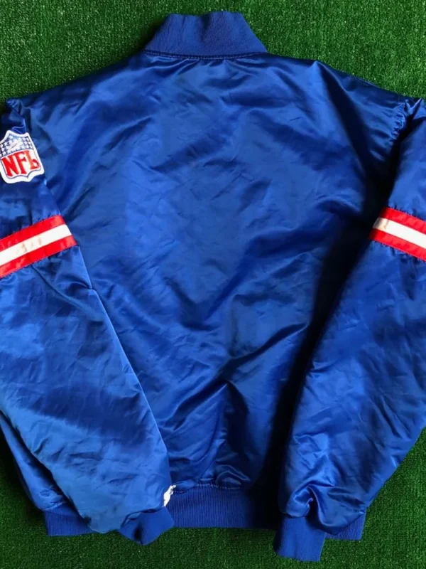 Giants New York Blue and White Satin Jacket