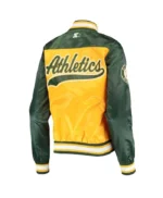 The Legend Oakland Athletics Gold and Green Satin Jacket