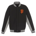 Gray-Black San Francisco Giants Varsity Wool Jacket
