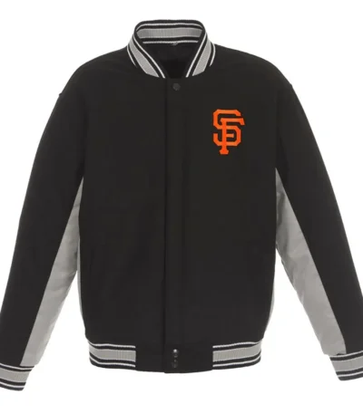 Gray-Black San Francisco Giants Varsity Wool Jacket