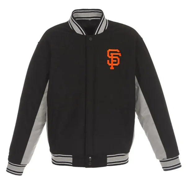 Gray-Black San Francisco Giants Varsity Wool Jacket