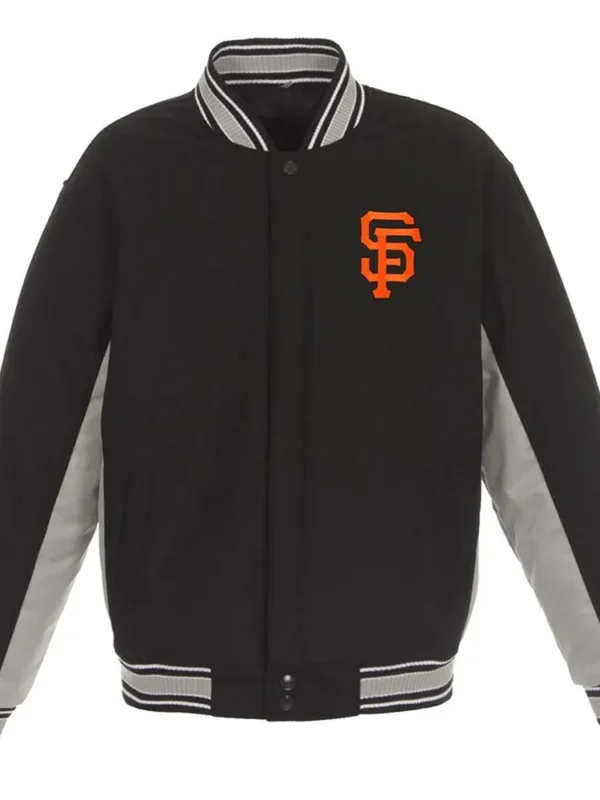Gray-Black San Francisco Giants Varsity Wool Jacket