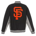 Gray-Black San Francisco Giants Varsity Wool Jacket