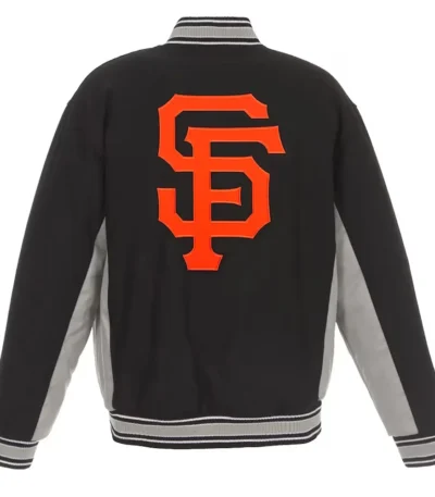 Gray-Black San Francisco Giants Varsity Wool Jacket