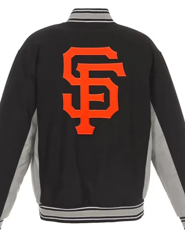Gray-Black San Francisco Giants Varsity Wool Jacket