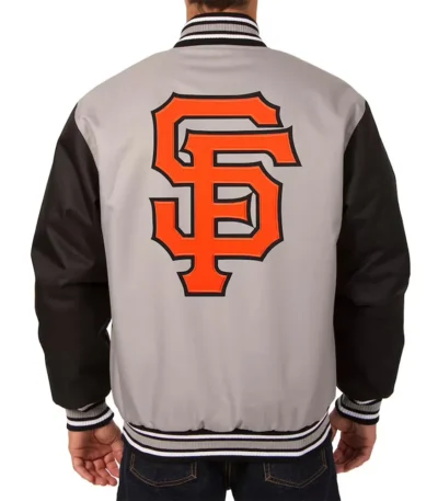 Gray-Black Youth San Francisco Giants Poly Twill Jacket