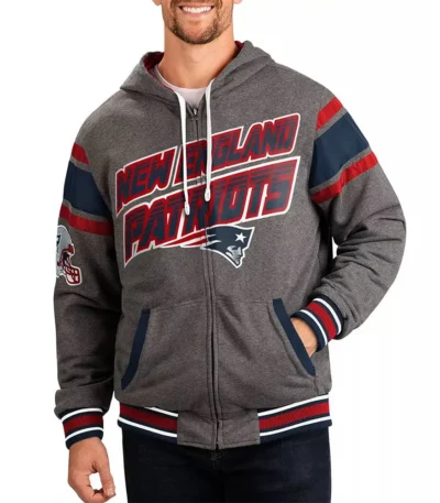 Gray New England Patriots Extreme Hoodie
