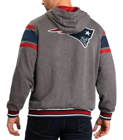 Gray New England Patriots Extreme Hoodie