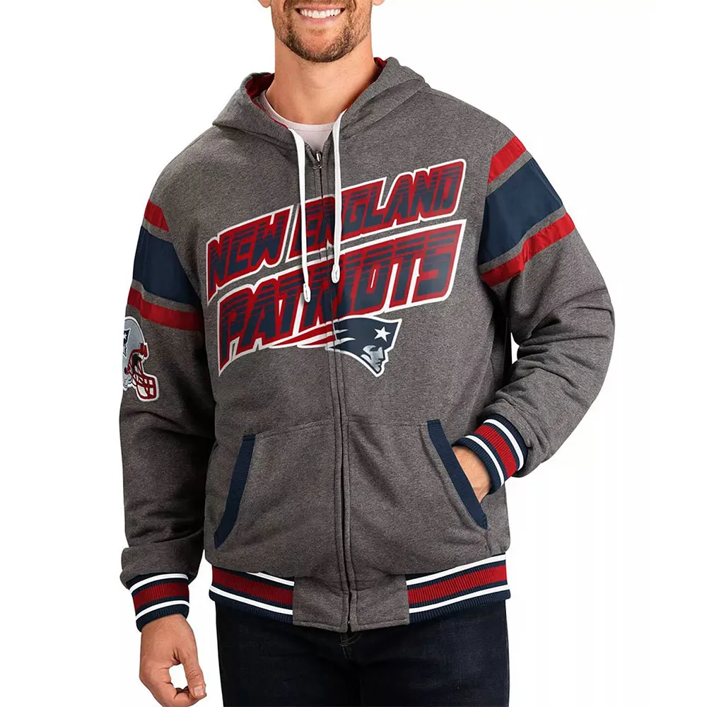 Gray New England Patriots Extreme Hoodie Gray New England Patriots Extreme Hoodie