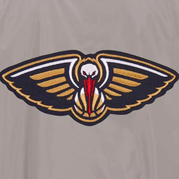 Gray New Orleans Pelicans Nylon Lightweight Bomber Jacket