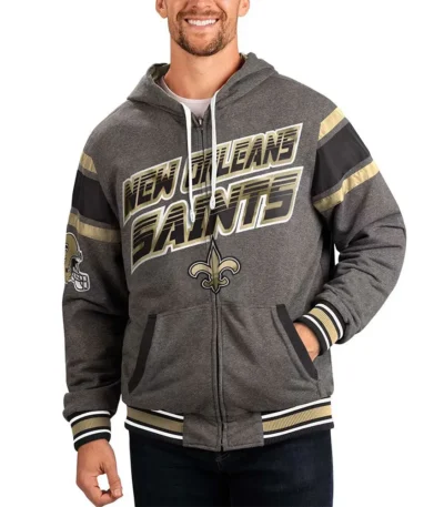 Gray New Orleans Saints Extreme Hoodie