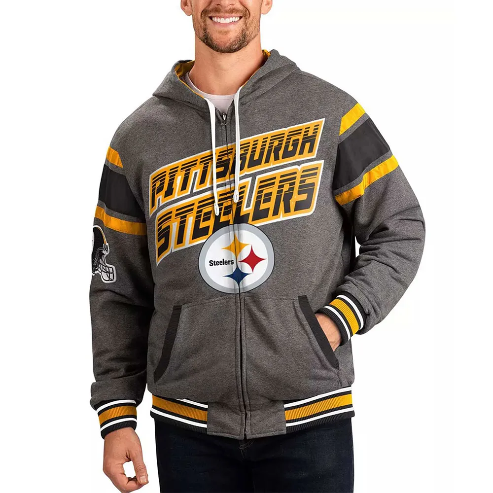 Gray Pittsburgh Steelers Extreme Hoodie Gray Pittsburgh Steelers Extreme Hoodie
