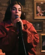 Ella Bright Cherry Pie Red Bomber Jacket