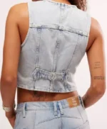 Off Campus Hannah Wells Blue Denim Vest