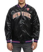 Hardwood Classics Ny Knicks Satin Black Jacket