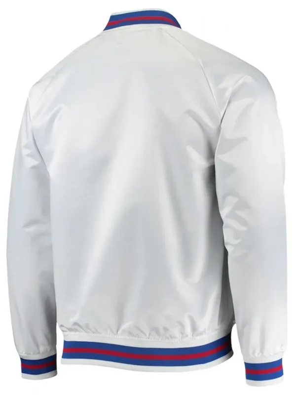 Hardwood Classics Philadelphia 76ers White Full-Snap Raglan Jacket