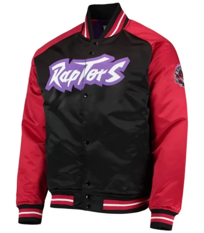 Hardwood Classics Reload 3.0 Toronto Raptors Black and Red Jacket