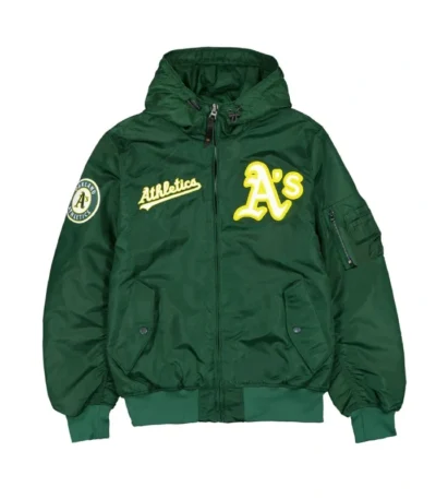 Historic L-2B Oakland Athletics Hooded Bomber Jacket