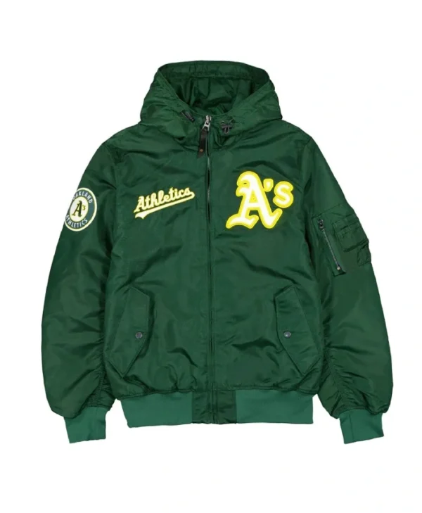 Historic L-2B Oakland Athletics Hooded Bomber Jacket