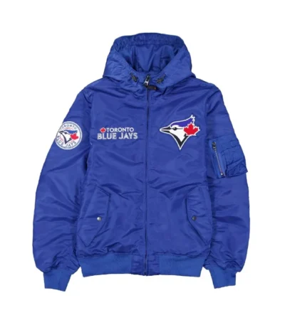Historic L-2B Toronto Blue Jays Hooded Bomber Jacket