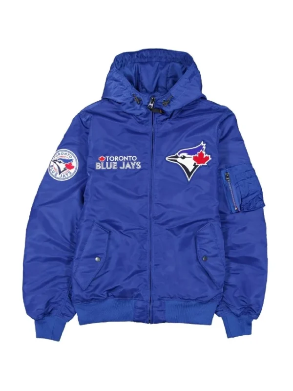 Historic L-2B Toronto Blue Jays Hooded Bomber Jacket