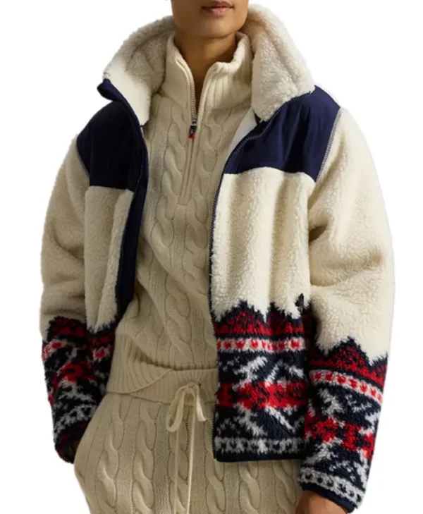 The Today Show Hoda Kotb Team USA Sherpa Jacket