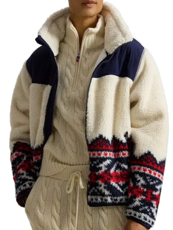The Today Show Hoda Kotb Team USA Sherpa Jacket
