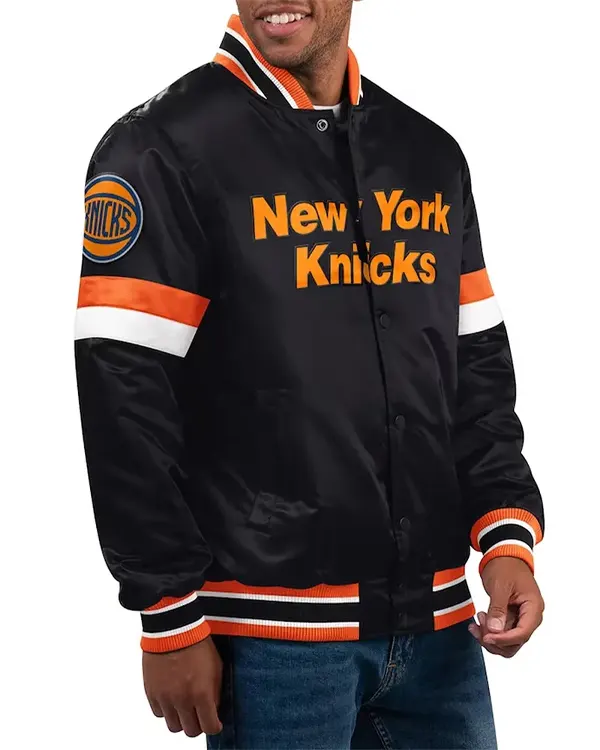 Home Game New York Knicks Black Jacket Home Game New York Knicks Black Jacket