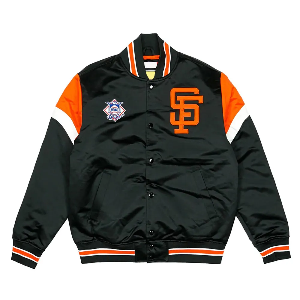 Home Game San Francisco Giants Black Satin Jacket Home Game San Francisco Giants Black Satin Jacket